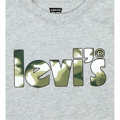 T-shirt Levi's Camo Poster Logo Gray 60731 Grå 12 år