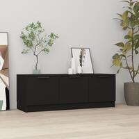 Tv-bord 102x35x36,5 cm konstrueret træ sort