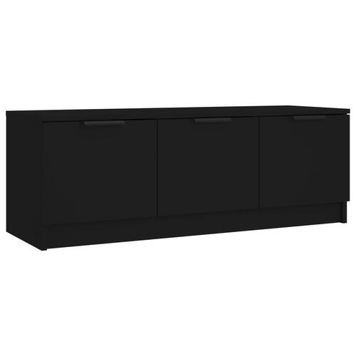 Tv-bord 102x35x36,5 cm konstrueret træ sort