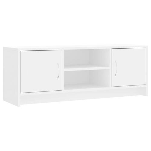 Tv-bord 102x30x37,5 cm konstrueret træ hvid