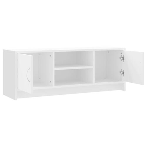 Tv-bord 102x30x37,5 cm konstrueret træ hvid