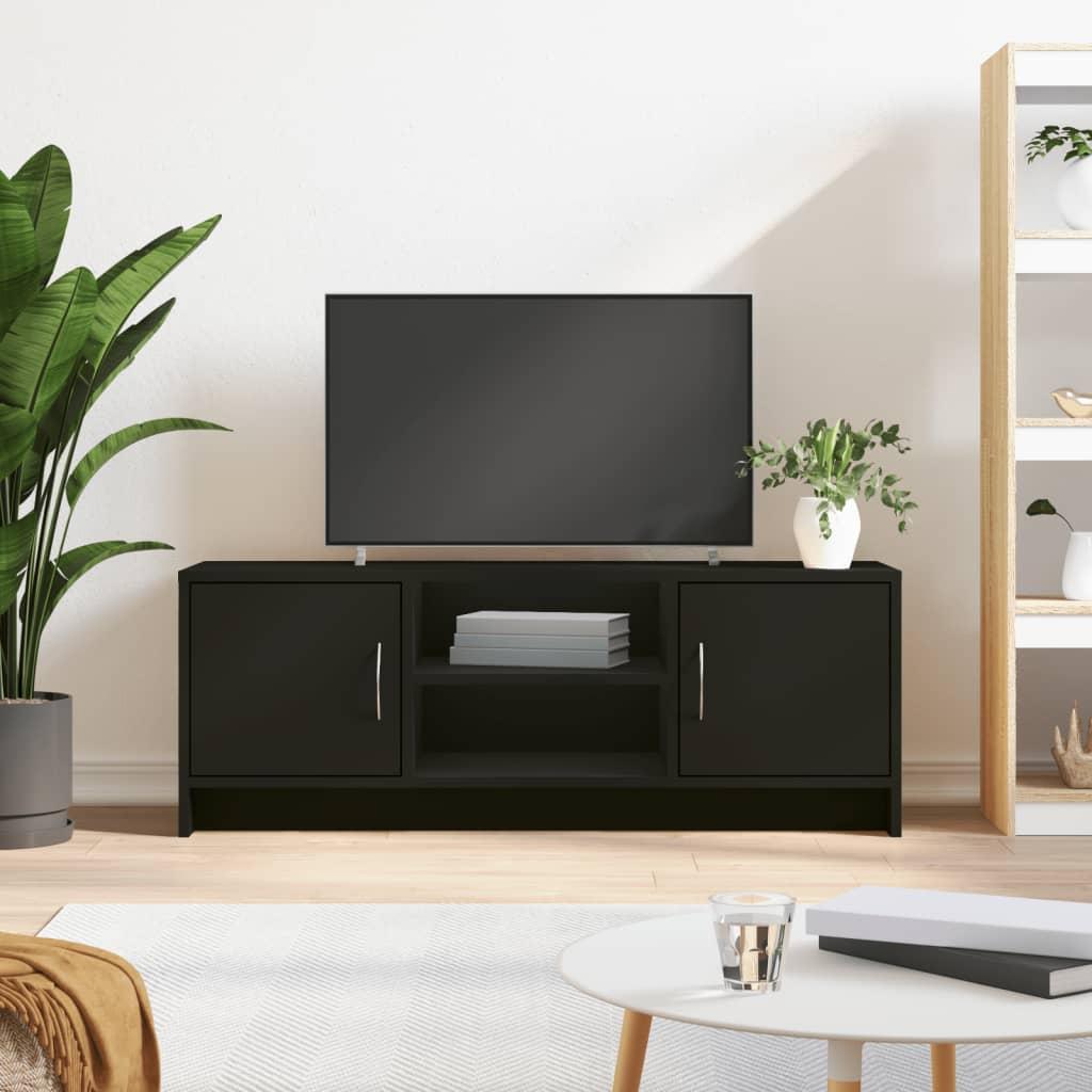 Tv-bord 102x30x37,5 cm konstrueret træ sort