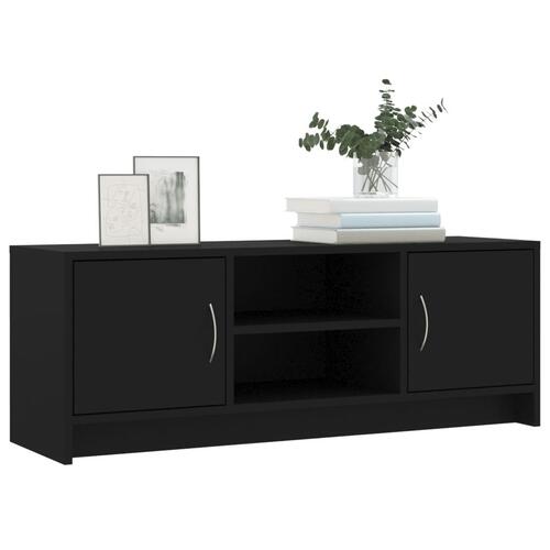 Tv-bord 102x30x37,5 cm konstrueret træ sort