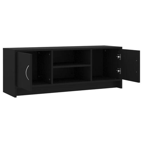 Tv-bord 102x30x37,5 cm konstrueret træ sort