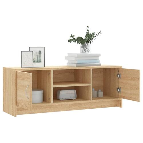 Tv-bord 102x30x37,5 cm konstrueret træ sonoma-eg