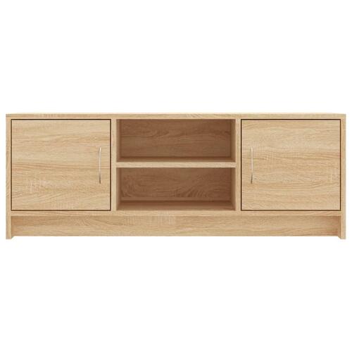 Tv-bord 102x30x37,5 cm konstrueret træ sonoma-eg
