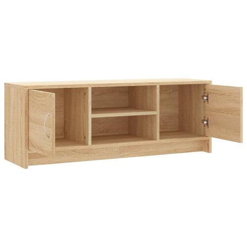 Tv-bord 102x30x37,5 cm konstrueret træ sonoma-eg
