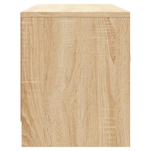 Tv-bord 102x30x37,5 cm konstrueret træ sonoma-eg