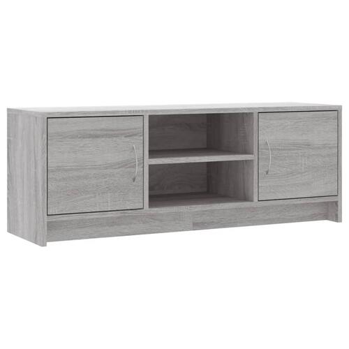 Tv-bord 102x30x37,5 cm konstrueret træ grå sonoma-eg