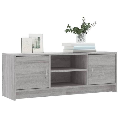 Tv-bord 102x30x37,5 cm konstrueret træ grå sonoma-eg