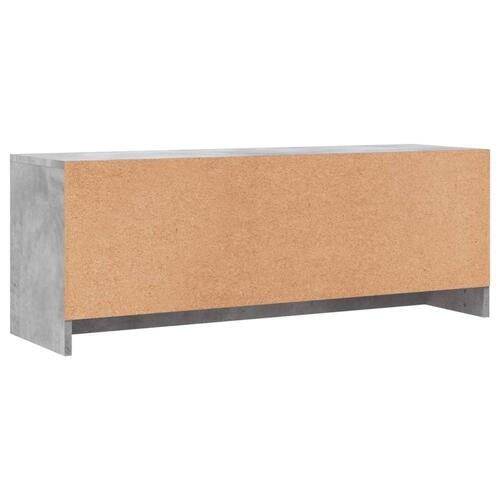 Tv-bord 102x30x37,5 cm konstrueret træ betongrå