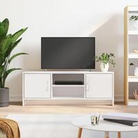 Tv-bord 102x30x37,5 cm konstrueret træ hvid højglans