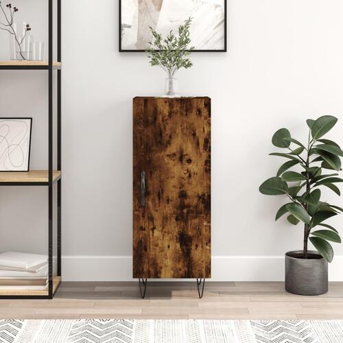 Skænk 34,5x34x90 cm konstrueret træ røget egetræsfarve
