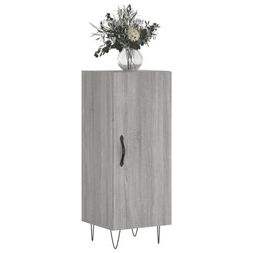 Skænk 34,5x34x90 cm konstrueret træ grå sonoma-eg
