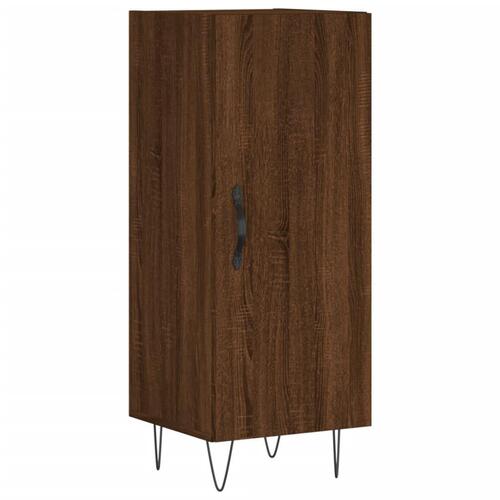 Skænk 34,5x34x90 cm konstrueret træ brun egetræsfarve
