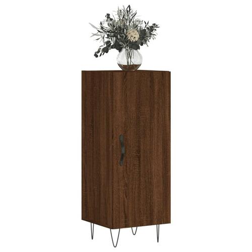 Skænk 34,5x34x90 cm konstrueret træ brun egetræsfarve