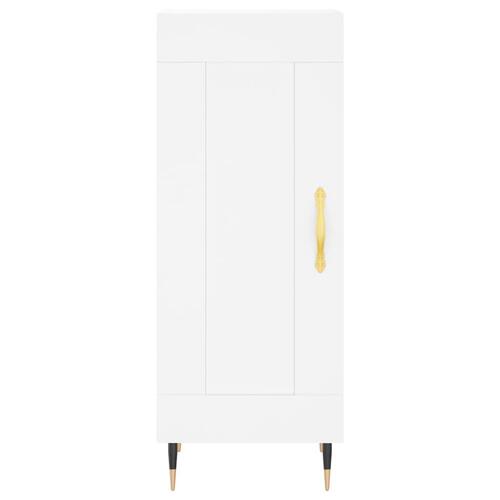 Skænk 34,5x34x90 cm konstrueret træ hvid