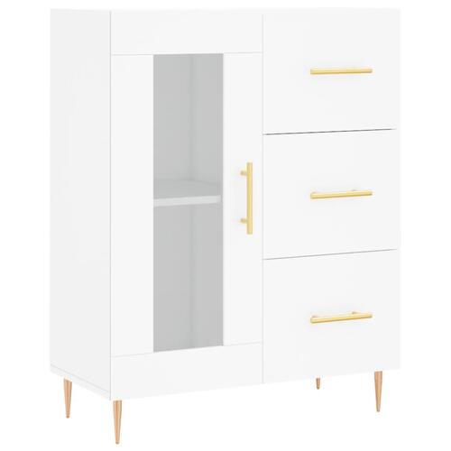 Skænk 69,5x34x90 cm konstrueret træ hvid
