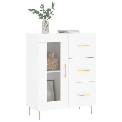 Skænk 69,5x34x90 cm konstrueret træ hvid