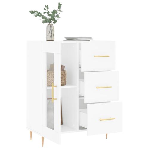 Skænk 69,5x34x90 cm konstrueret træ hvid