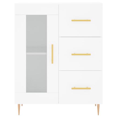 Skænk 69,5x34x90 cm konstrueret træ hvid