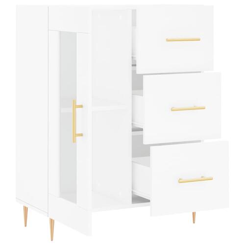 Skænk 69,5x34x90 cm konstrueret træ hvid