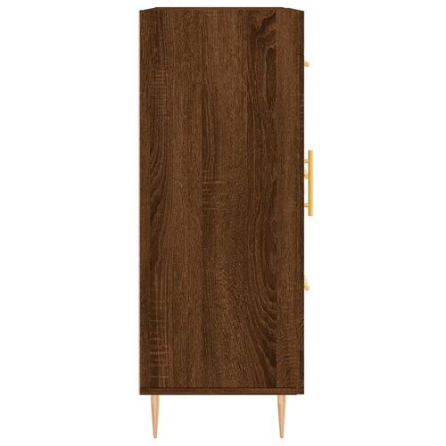 Skænk 69,5x34x90 cm konstrueret træ brun egetræsfarve