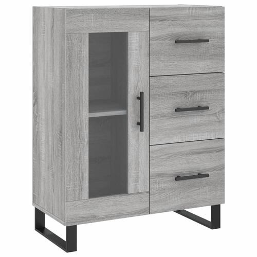 Skænk 69,5x34x90 cm konstrueret træ grå sonoma-eg