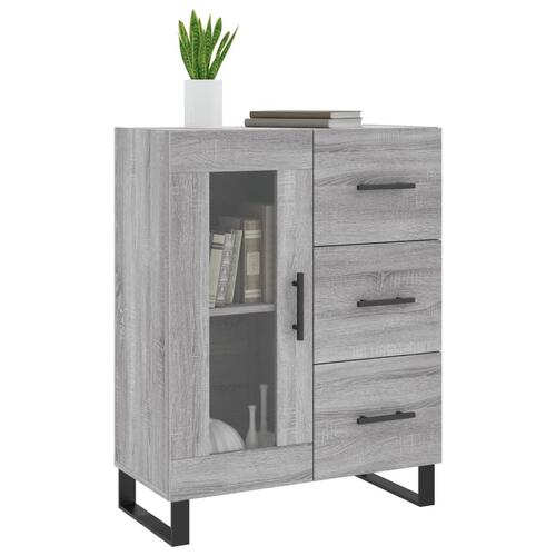 Skænk 69,5x34x90 cm konstrueret træ grå sonoma-eg