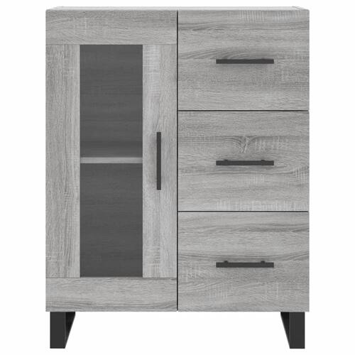 Skænk 69,5x34x90 cm konstrueret træ grå sonoma-eg