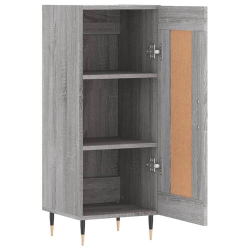 Skænk 34,5x34x90 cm konstrueret træ grå sonoma-eg