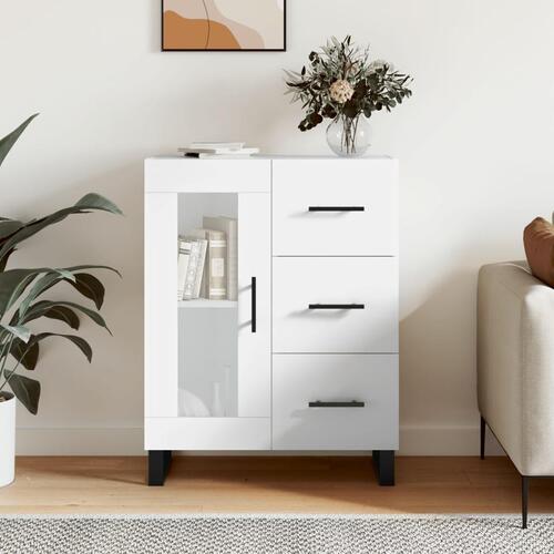 Skænk 69,5x34x90 cm konstrueret træ hvid