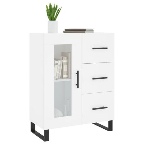 Skænk 69,5x34x90 cm konstrueret træ hvid