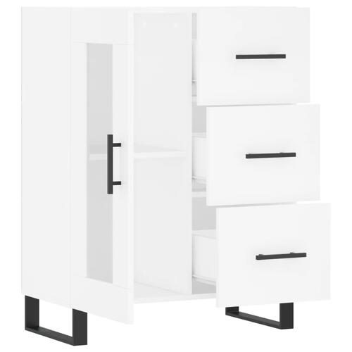 Skænk 69,5x34x90 cm konstrueret træ hvid