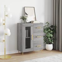 Skænk 69,5x34x90 cm konstrueret træ grå sonoma-eg