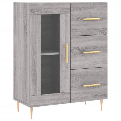 Skænk 69,5x34x90 cm konstrueret træ grå sonoma-eg