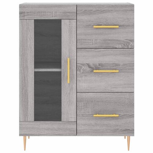 Skænk 69,5x34x90 cm konstrueret træ grå sonoma-eg