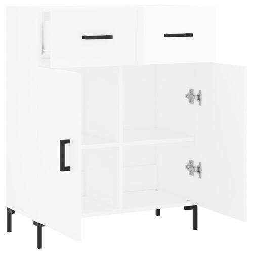 Skænk 69,5x34x90 cm konstrueret træ hvid højglans