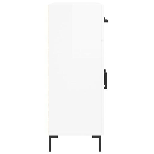 Skænk 69,5x34x90 cm konstrueret træ hvid højglans