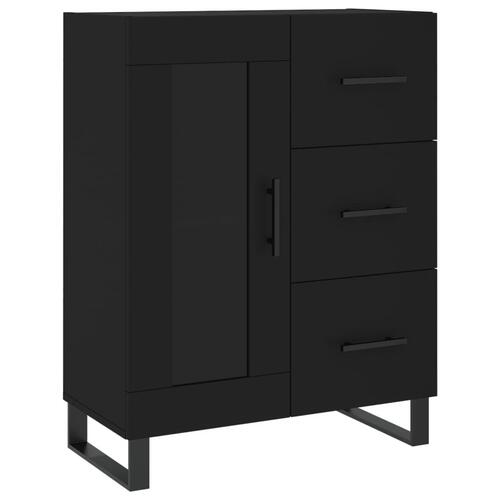 Skænk 69,5x34x90 cm konstrueret træ sort