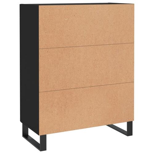 Skænk 69,5x34x90 cm konstrueret træ sort