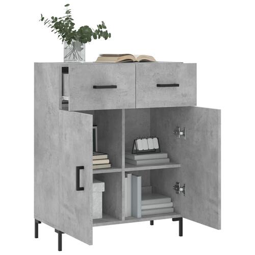 Skænk 69,5x34x90 cm konstrueret træ betongrå