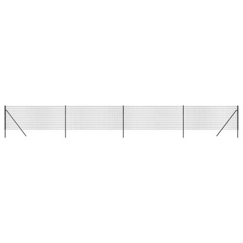 Trådhegn 0,8x10 m galvaniseret stål antracitgrå