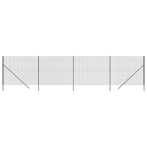 Trådhegn 1,8x10 m galvaniseret stål antracitgrå