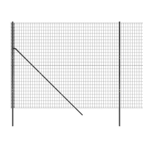 Trådhegn 2x10 m galvaniseret stål antracitgrå