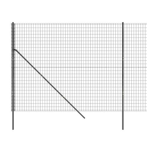 Trådhegn 2,2x25 m galvaniseret stål antracitgrå