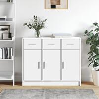 Skænk 91x28x75 cm konstrueret træ hvid