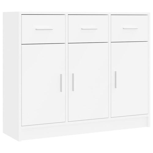 Skænk 91x28x75 cm konstrueret træ hvid