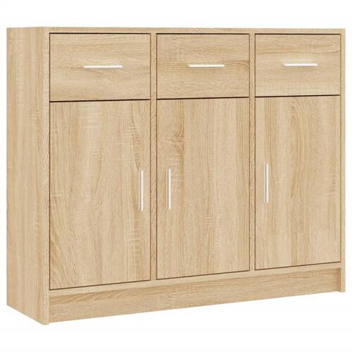 Skænk 91x28x75 cm konstrueret træ sonoma-eg