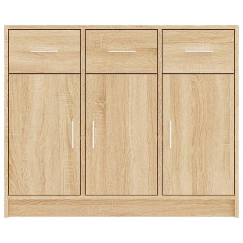 Skænk 91x28x75 cm konstrueret træ sonoma-eg